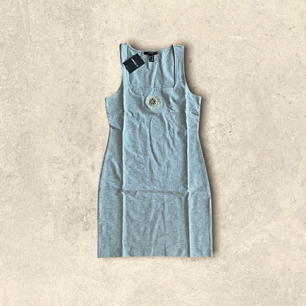 Forever 21 Gray Sleeveless Mini Dress Sz M NWT